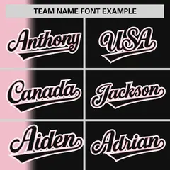 Black Light Pink Pinstripe Gradient Baseball Jersey 3
