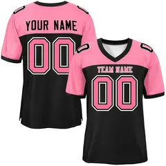 Black-Light Pink Raglan Sleeves Football Jersey 1