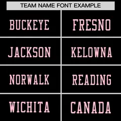 Black Light Pink Sequin Lettering Football Jersey 3