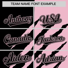 Black Light Pink Split Tiger Claw Scratch Baseball Jersey 3