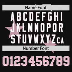 Black Light Pink Star Graffiti Two-Button Baseball Jersey 4