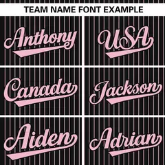 Black Light Pink Stripe Authentic Pullover Baseball Jersey 3