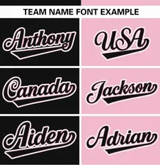 Black Light Pink Stripe-Solid Combo Baseball Jersey 3