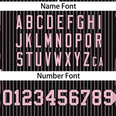 Black Light Pink Stripe Two-Button Softball Jersey 3
