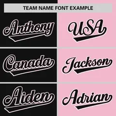 Black Light Pink Two Tone Striped Authentic Baseball Jersey 3