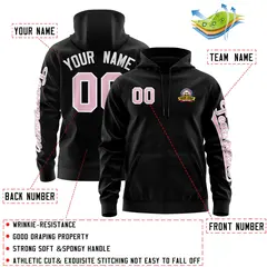 Black Light Pink Varsity Full-Zip Letterman Jacket Hoodie 4