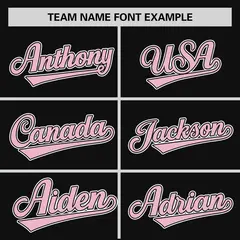 Black Light Pink Zebra Graffiti Authentic Baseball Jersey 3