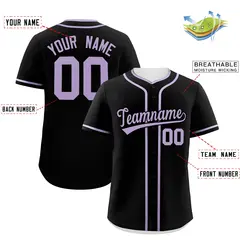 Black Light Purple Classic Authentic Baseball Jersey 2