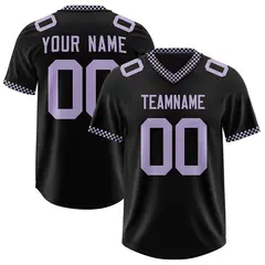Black Light Purple Square Neckline Football Jersey