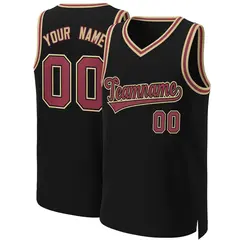 Black Maroon-Black Classic Basketball Jersey