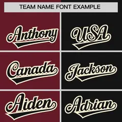 Black Maroon Two Tone Gradient Fashion Baseball Jersey 3