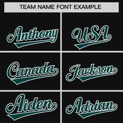 Black Midnight Green Gradient Varsity Letterman Jacket Hoodie 5