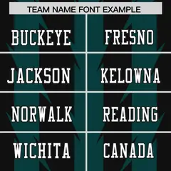 Black Midnight Green Razr Stripe Graffiti Flag Football Jersey 3