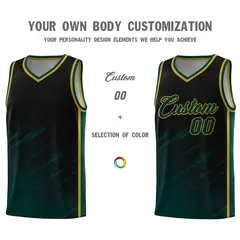 Black Midnight Green Splash Basketball Uniforms for Practice 3