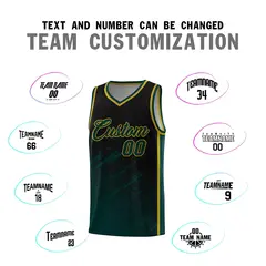 Black Midnight Green Splash Basketball Uniforms for Practice 4