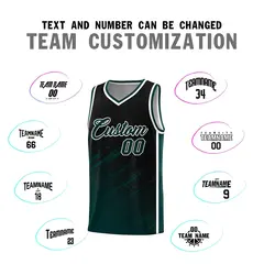 Black Midnight Green Splash Basketball Uniforms for Training 4