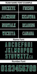 Black Midnight Green-White Classic Mesh Football Jersey 3