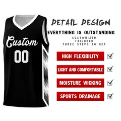 Black Mosaic Gradient Fashion Basketball Jersey Uniform 2
