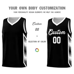 Black Mosaic Gradient Fashion Basketball Jersey Uniform 3
