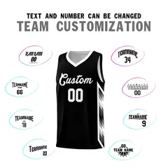 Black Mosaic Gradient Fashion Basketball Jersey Uniform 4