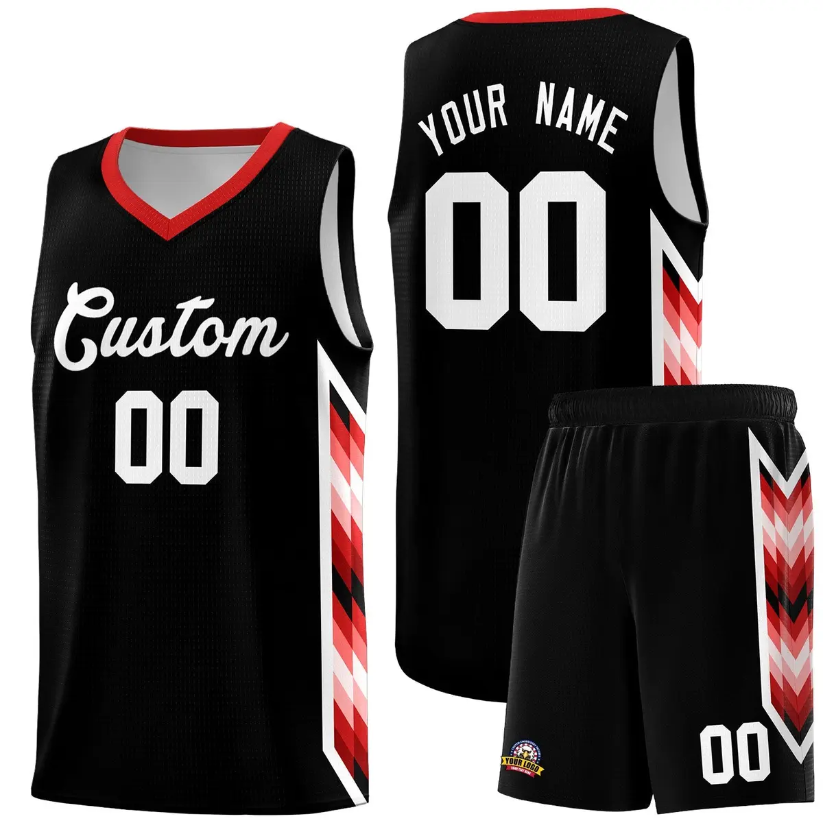 Black Mosaic Gradient Fashion Basketball Jersey Uniform