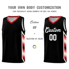 Black Mosaic Gradient Fashion Basketball Jersey Uniform 3