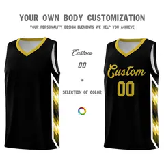 Black Mosaic Gradient Fashion Basketball Jersey Uniform 3