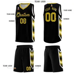 Black Mosaic Gradient Fashion Basketball Jersey Uniform 5