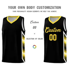 Black Mosaic Gradient Fashion Basketball Jersey Uniform 3