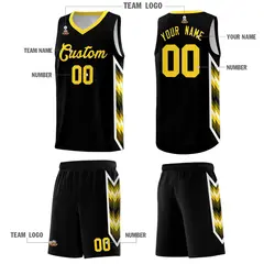 Black Mosaic Gradient Fashion Basketball Jersey Uniform 5