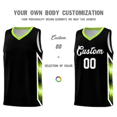 Black Mosaic Gradient Fashion Basketball Jersey Uniform 3