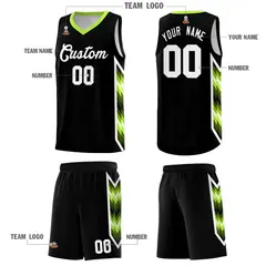 Black Mosaic Gradient Fashion Basketball Jersey Uniform 5