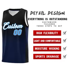 Black Navy Gradient Basketball Jersey Sports Uniform 2
