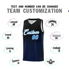 Black Navy Gradient Basketball Jersey Sports Uniform 4