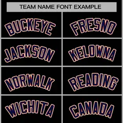 Black Navy-Orange Raglan Varsity Full-Snap Letterman Jacket 5