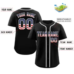 Black Navy-White Authentic Classic Baseball Jersey 2