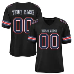 Black Navy-White Classic Style Football Jersey 1