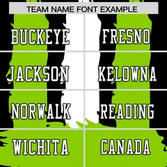 Black Neon Green and White Graffiti Flag Football Jersey 3