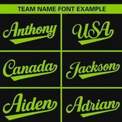 Black Neon Green Classic Full Button Baseball Jersey 3