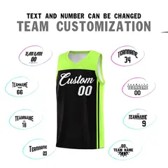 Black Neon Green Classic Sets Basketball Jersey 4