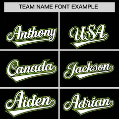 Black Neon Green Color Block Authentic Baseball Jersey 3