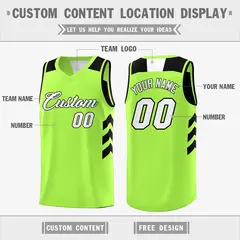 Black Neon Green Double Side Reversible Basketball Jersey 3