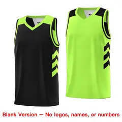 Black Neon Green Double Side Reversible Basketball Jersey 7