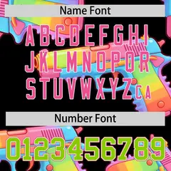 Black Neon Green Firepower Graffiti Pattern Baseball Jersey 6