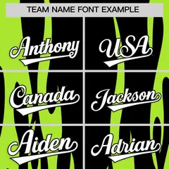 Black Neon Green Flame Pattern Pullover Baseball Jersey 3