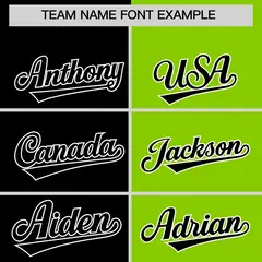 Black Neon Green Four Squares Performance Polo Shirt 3