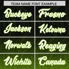 Black Neon Green Gradient Authentic Outdoor Football Jersey 3