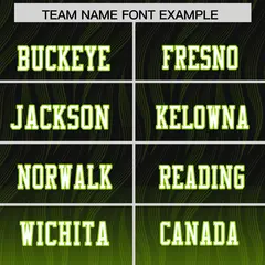 Black Neon Green Gradient Fashion Flag Football Jersey 3