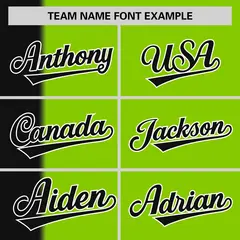 Black Neon Green Gradient Stripe Two-Button Softball Jersey 3