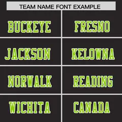 Black Neon Green Shoulder Cut Two-Tone Flag Football Jersey 3